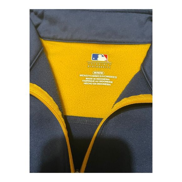 Milwaukee Brewers Qtr Zip Lightweight Pullover- MLB Licensed Mens Medium - Picture 5 of 11